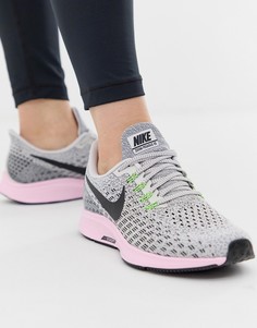 Серые кроссовки Nike Running Air Zoom Pegasus - Зеленый