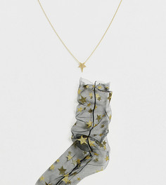 Позолоченное ожерелье со звездой и сетчатые носки Orelia - Золотой