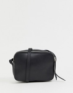 Кожаная сумка для фотоаппарата через плечо ASOS DESIGN - Черный