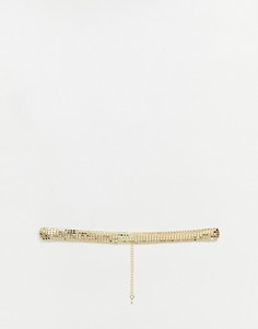 Броское массивное ожерелье-воротник Ashiana - Золотой