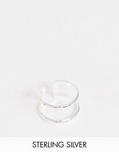 Серебряное двойное кольцо ASOS DESIGN - Серебряный