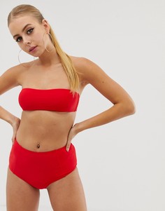 Красный комбинируемый бикини топ-бандо Missguided - Красный