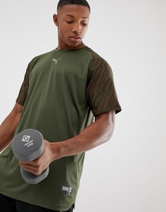 Зеленая футболка с принтом Puma VENT - Зеленый