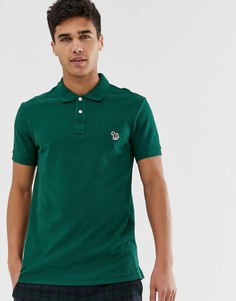 Зеленая узкая футболка-поло с логотипом PS Paul Smith - Зеленый