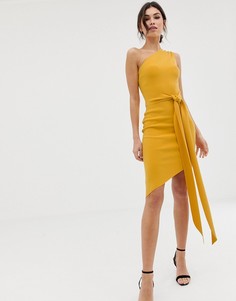 Асимметричное платье с завязкой Bec & Bridge - Желтый