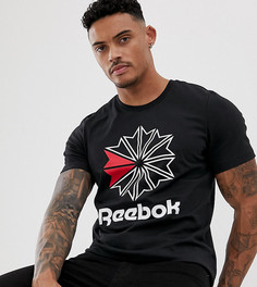 Черная футболка с принтом Reebok - Черный