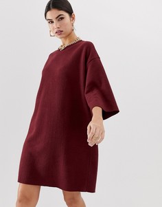 Мягкое свободное платье-футболка ASOS DESIGN - Красный