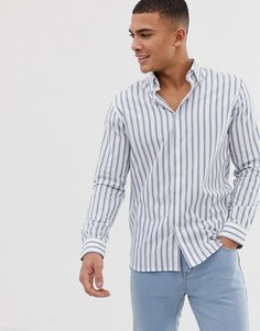 Приталенная рубашка в полоску Selected Homme - Белый