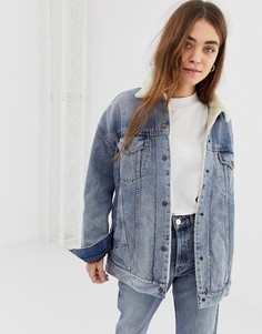 Джинсовая куртка-oversize на подкладке из искусственного меха Levis - Синий Levis®