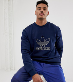 Темно-синий свитшот с логотипом adidas Originals - Темно-синий