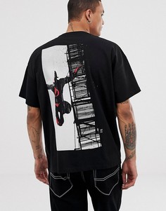 Oversize-футболка с принтом Marvel Noir Daredevil ASOS DESIGN - Черный