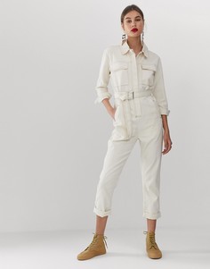 Комбинезон в стиле милитари ASOS WHITE - Кремовый