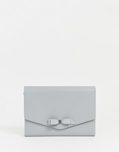 Кожаный клатч-конверт Ted Baker Krystan - Серый