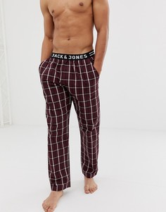 Тканые штаны для дома в клетку Jack & Jones - Красный