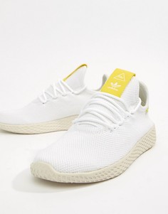 Бело-желтые кроссовки adidas Originals Pharrell Hu - Белый