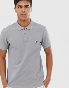 Серое узкое поло с логотипом-зеброй PS Paul Smith - Серый