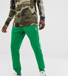 Зеленые зауженные джоггеры с 3 полосками и кромкой манжетом adidas Originals - Зеленый