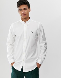Белая оксфордская рубашка с зеброй PS Paul Smith - Белый
