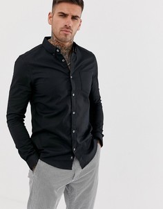 Черная оксфордская рубашка Burton Menswear - Черный