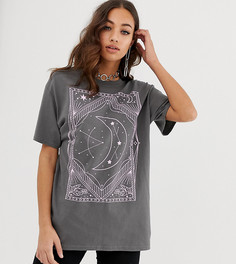 Oversize-футболка с астрологическим принтом Rokoko - Черный