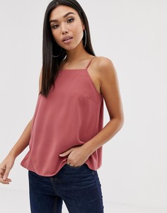 Топ на бретельках с квадратным вырезом ASOS DESIGN - Розовый