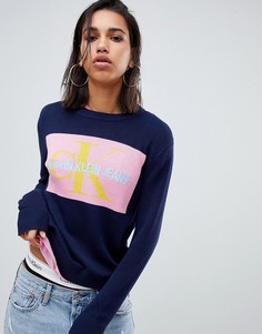 Джемпер с логотипом Calvin Klein Jeans - Синий