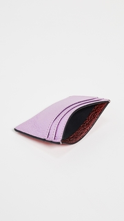 Smythson Metallic Leather Flat Card Holder