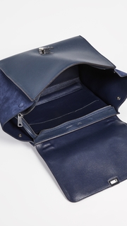 What Goes Around Comes Around Celine Navy Drummed Medium Trapeze Bag