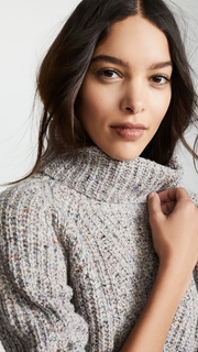 Madewell Color Flecked Ribbed Turtleneck Sweater