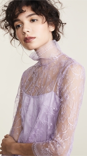 Adam Lippes Chantilly Lace Turtleneck