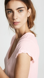 James Perse High Gauge Jersey Deep V Tee