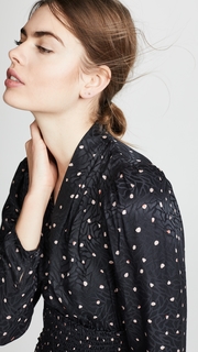 Rebecca Taylor Long Sleeve Paint Dot Dress