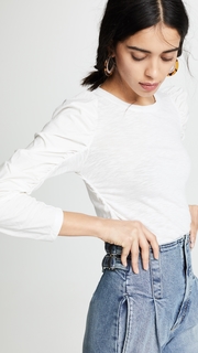 Rebecca Taylor Long Sleeve Cotton Pop Tee