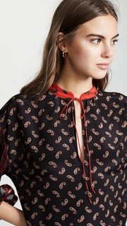 alice + olivia Asha V Neck Blouse