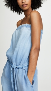 Bella Dahl Strapless Chambray Jumpsuit