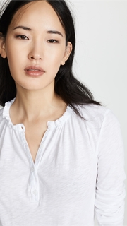 Stateside Ruffle Neckline Henley