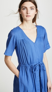 Birds of Paradis Willow Ruffle Hem Dress