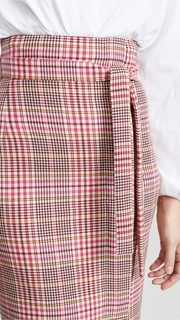 Stella Jean Plaid Tie Waist Skirt