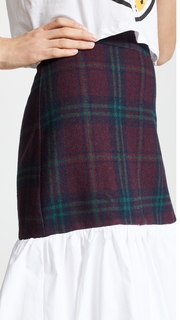 ENGLISH FACTORY Tartan Combo Skirt