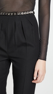 Alexander Wang Pleated Trouser with Studded Belt