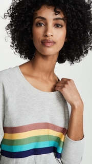 SUNDRY Rainbow Raglan Pullover