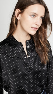 GANNI Heavy Satin Blouse