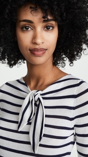 Autumn Cashmere Knotted Maritime Stripe Top