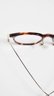 Linda Farrow Luxe Linear Optical Oversized Wayfarer Glasses