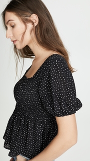 Line & Dot Celia Smocked Top