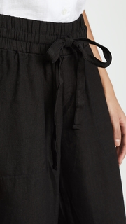 Three Dots Cuffed Linen Beach Pants