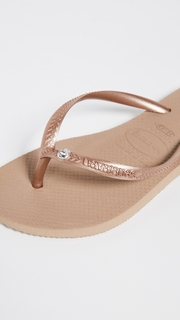 Havaianas Slim Crystal Glamour Flip Flops