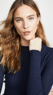 Vince Cashmere Mixed Rib Pullover