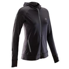 Толстовка Для Бега Женская На Молнии Run Warm Night Kalenji