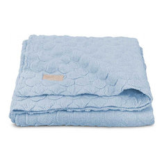 Вязаный плед Jollein "Fancy knit" baby blue, 75х100 см